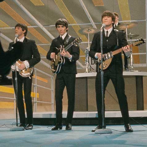 The Beatles performing at The Ed Sullivan Show