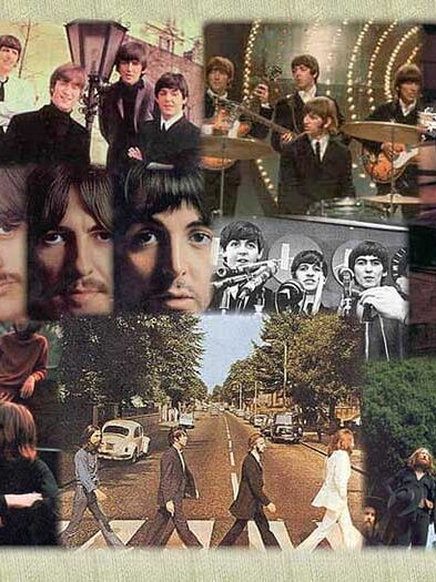 classic rock collage the beatles entertainment music