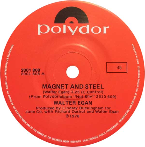 Magnet and steel by Walter Egan Australian single side-A