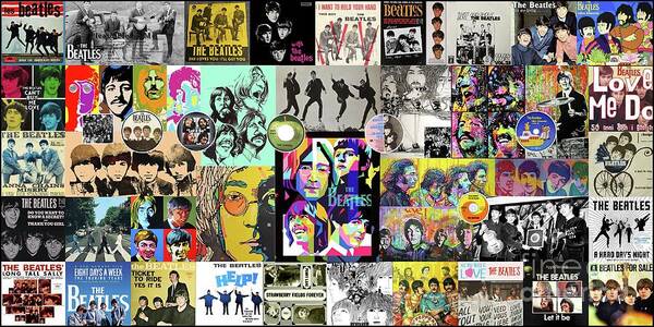 the beatles high resolution photo collage album covers discography anthology art the beatles collage